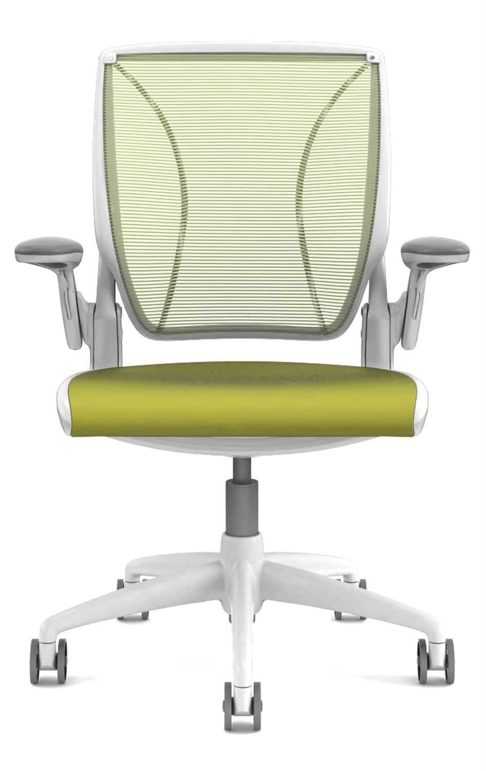 Humanscale World Chair White Frame Citron Mesh Humanscale World Chair White Frame Citron Mesh