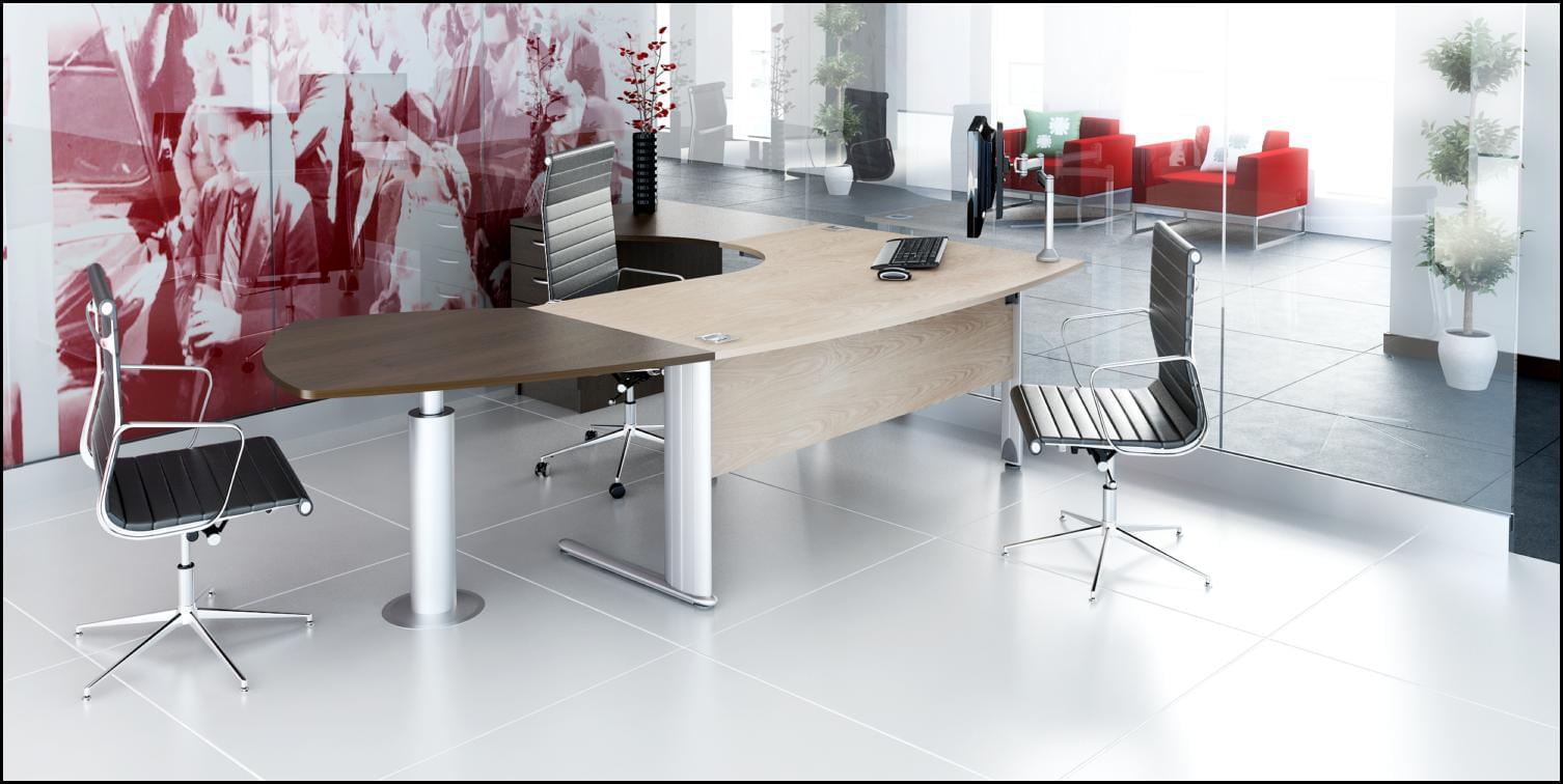 Optima Plus Bow Fronted Office Desk