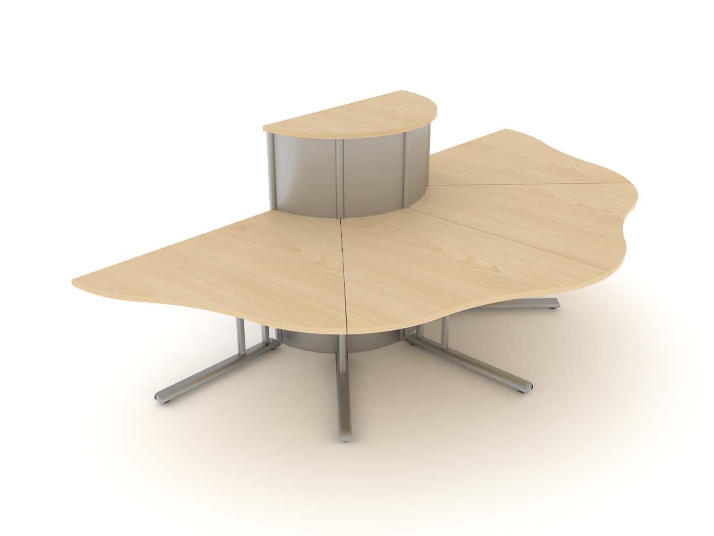 Elite Office Furniture 4 Person Call Centre Desk Elite Office Furniture 4 Person Call Centre Desk