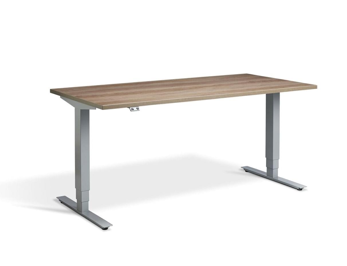 Office Desks | Advance Silver Frame Nebraska Oak Finish