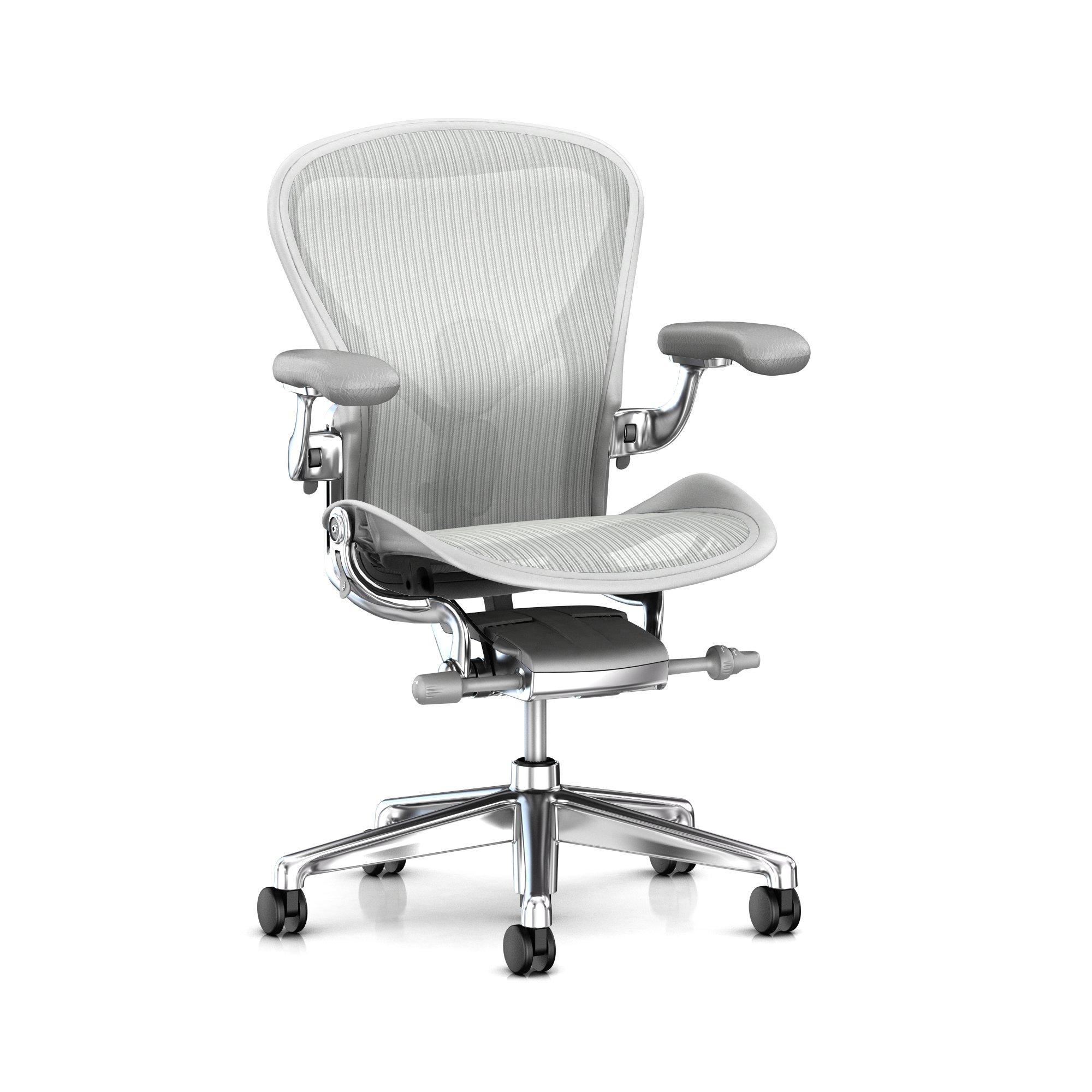 Herman Miller Aeron Chair Mineral Polished Size C Front